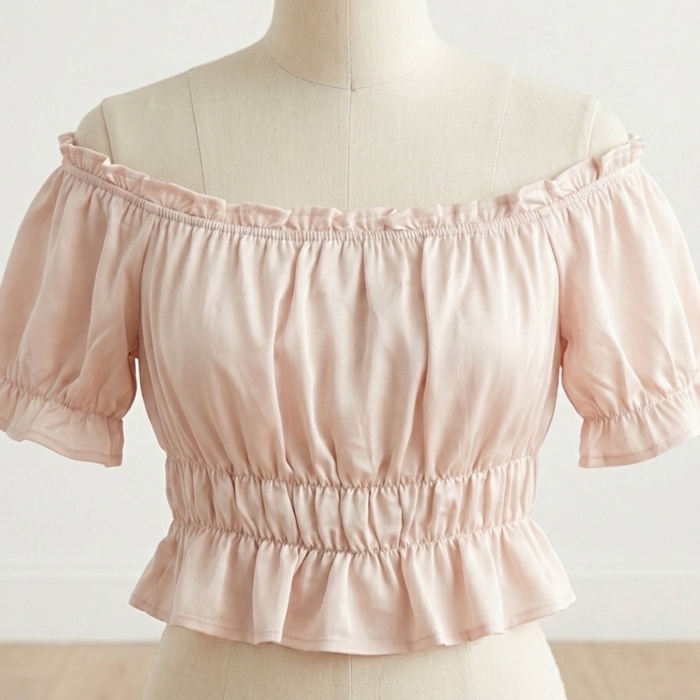 Forever 21 Blush Off-Shoulder Blouse
